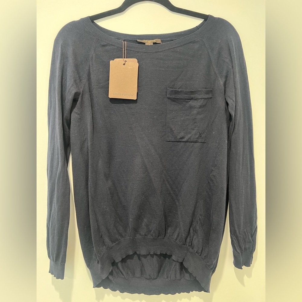 Louis Vuitton Dark Blue Long Sleeve Top